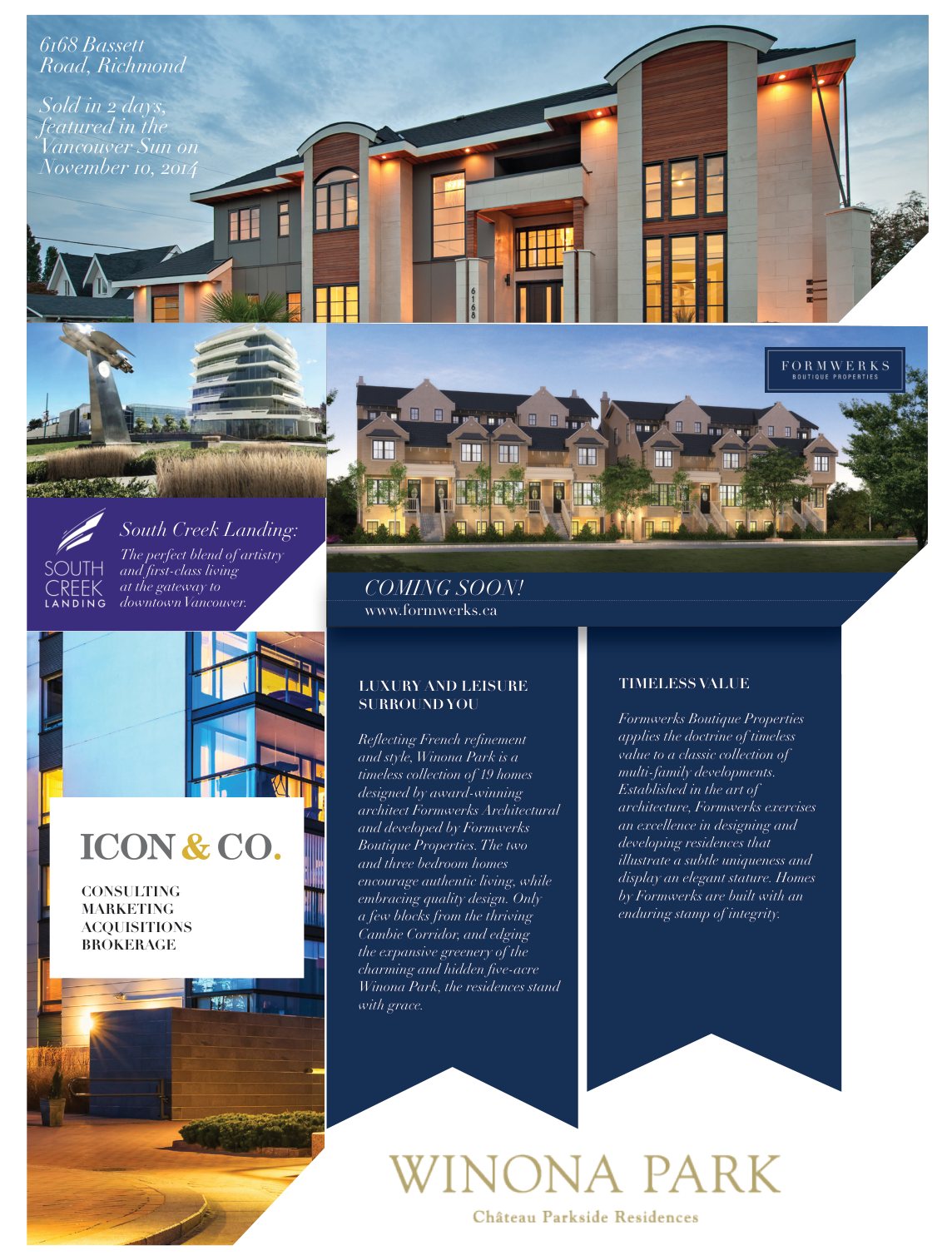 Winona Park and South Creek Landing flyer
