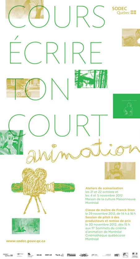 Poster, Écrire ton court animation