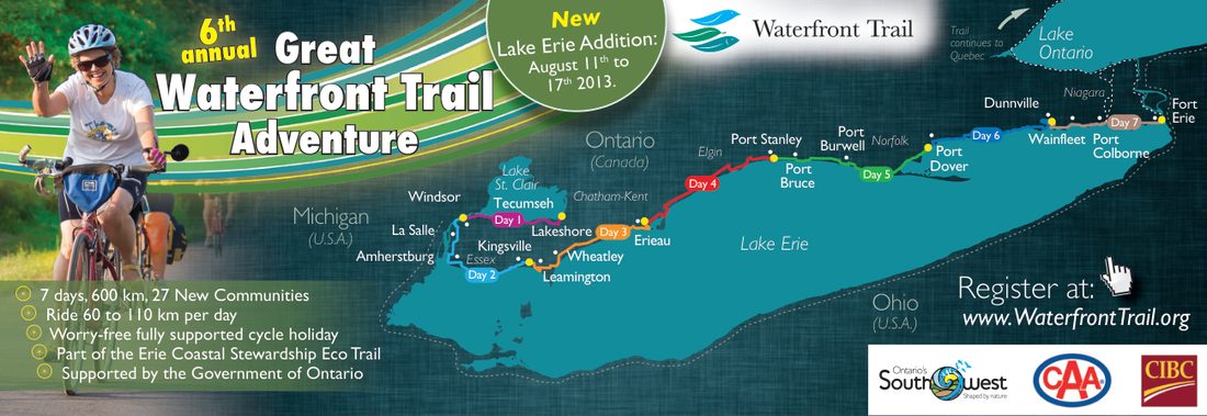 Ad, Great Waterfront Trail Adventure, Lake Erie addition